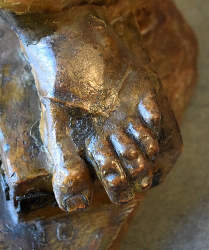 "Saint Peter" Bronze and terracotta sculpture